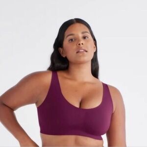 nwot Knix luxe lift pull over bra L rich plum?